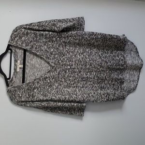 Express Gray V-Neck Sweater